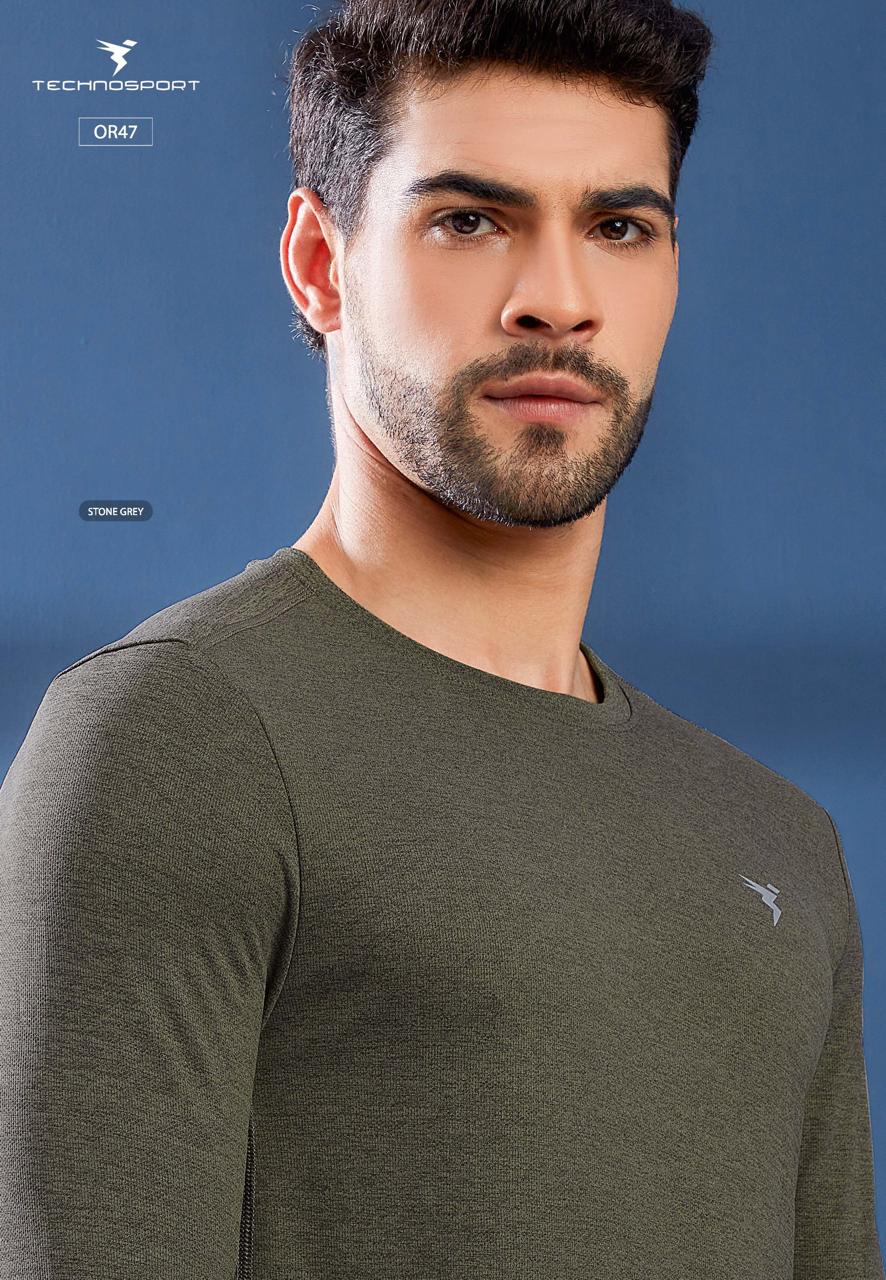 Men Heathered Slim Fit Crew-Neck T-Shirt